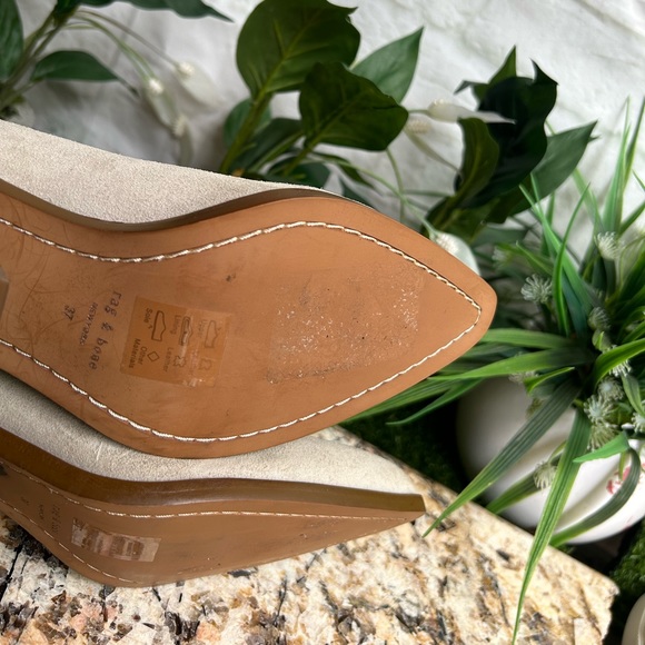 - RAG & BONE Razor Light Grey suede leather Chelsea boot size 37 - Picture 12 of 14